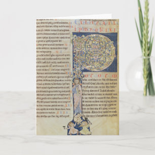 Historiated initial 'P' Note Card