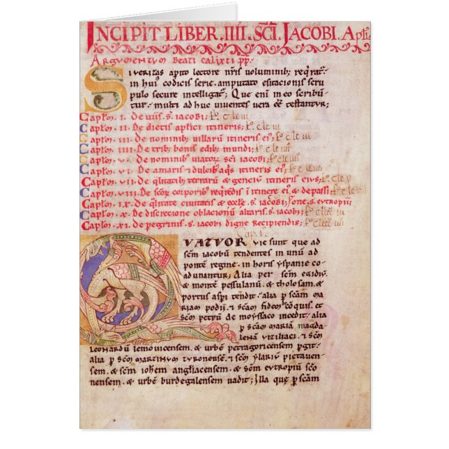 Historiated initial 'Q' depicting three (Front)