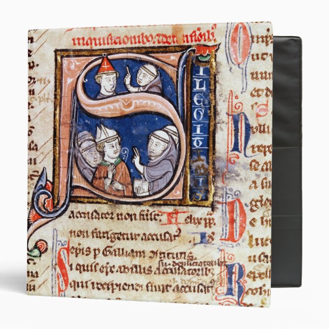 Historiated initial 'S' depicting Pope Gregory Binder (Front/Inside)