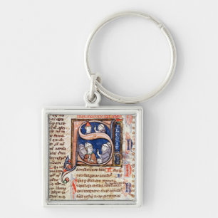 Historiated initial 'S' depicting Pope Gregory Keychain