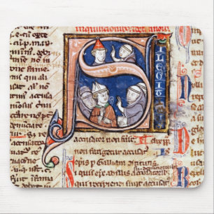 Historiated initial 'S' depicting Pope Gregory Mouse Pad