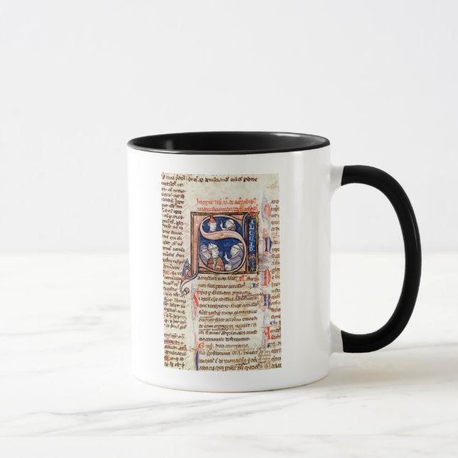 Historiated initial 'S' depicting Pope Gregory Mug (Right)