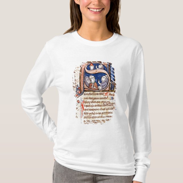 Historiated initial 'S' depicting Pope Gregory T-Shirt (Front)