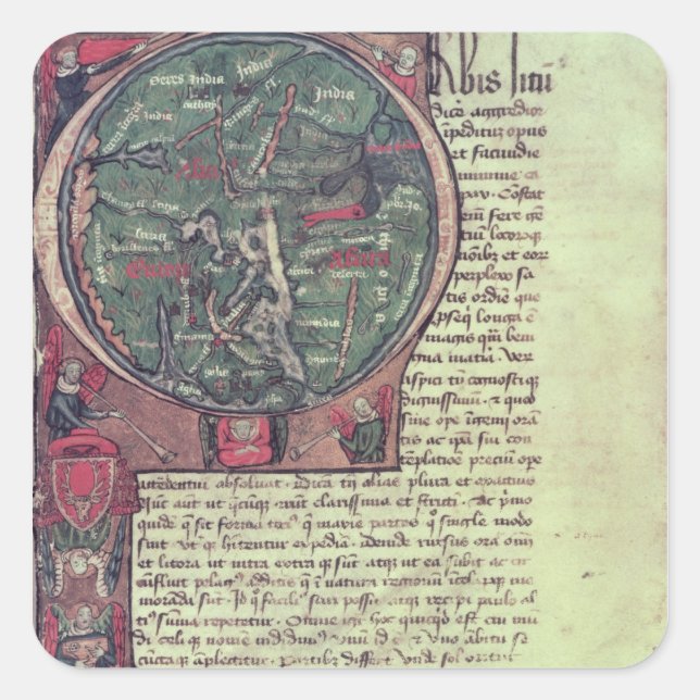 Historiated initial square sticker (Front)