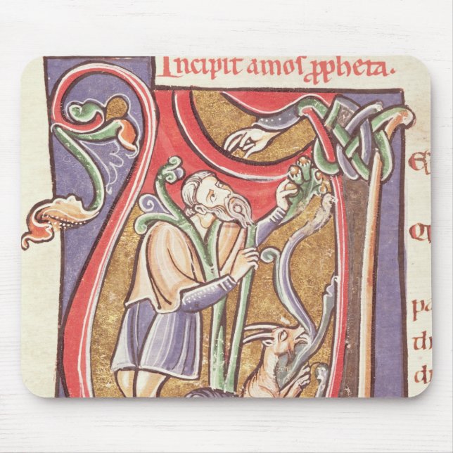 Historiated initial 'V' depicting Amos Mouse Pad (Front)