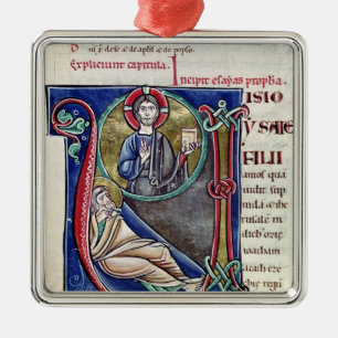 Historiated initial 'V' or 'U' Metal Ornament