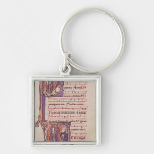 Historiated initials 'P' Keychain