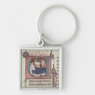 Historiated initials 'U' and 'I' Keychain