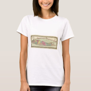 Historic 1855-1857 Travellers Map of Long Island T-Shirt