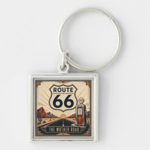 Historic Americana Roadside Adventure Keepsake Keychain