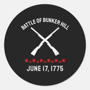 Historic Battle Of Bunker Hill Revolutionary War B Classic Round Sticker