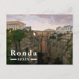 Historic Bridge in Ronda Andalusia Spain Holiday Postcard