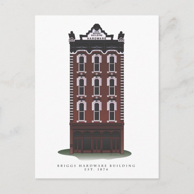 Historic Briggs Hardware Building Postcards (Front)