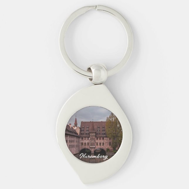 Historic building at sunset in Nuremberg, Germany Keychain (Front)
