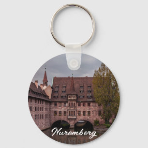 Historic building at sunset in Nuremberg, Germany Keychain
