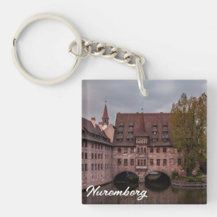 Historic building at sunset in Nuremberg, Germany Keychain