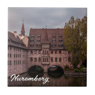 Historic building at sunset in Nuremberg, Germany Tile