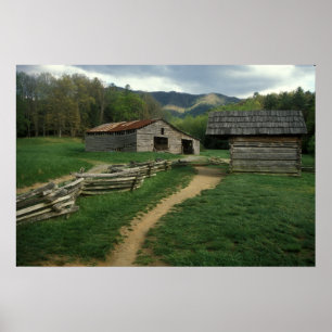 Historic Cabin Great Smoky Mountains Poster