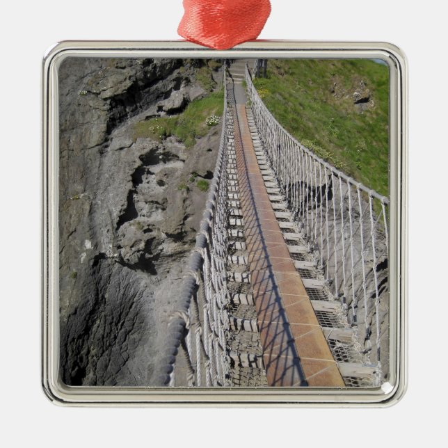 Historic Carrick-a-rede rope bridge, Northern Metal Ornament (Front)