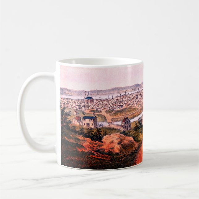 Historic Cincinnati, Ohio (1841) Coffee Mug (Left)