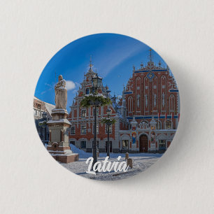 Historic city center in Riga, Latvia 2 Inch Round Button