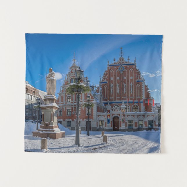 Historic city center in Riga, Latvia Tapestry (Front (Horizontal))