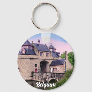 Historic city gate in Bruges Keychain