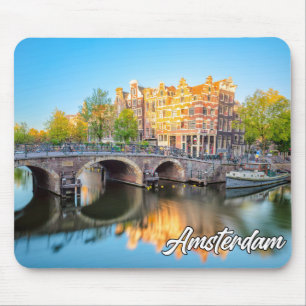 Historic City Of Amsterdam, Netherlands Mouse Pad