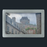 Historic district in Quebec City     Belt Buckle<br><div class="desc">A street scene in historic Quebec city ,  with the  famous Chateau Frontenac in the background.
100% Customization. Click on the CUSTOMIZE button to add,  move,  delete,  resize or change any of the fonts or graphics.</div>