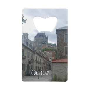 Historic District in Quebec city Credit Card Bottle Opener