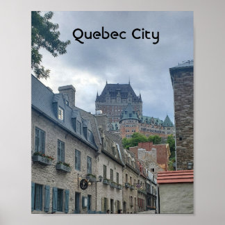 Historic district in Quebec City Poster