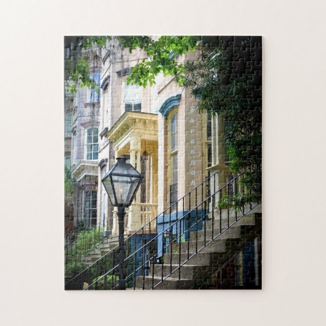 Historic Downtown Savannah Georgia Homes Jigsaw Puzzle (Vertical)