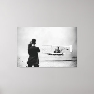 Historic First Flight Over Water - W. Wright 1909 Canvas Print