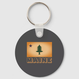 Historic Flag Of Maine 1901 1909 _1 Keychain