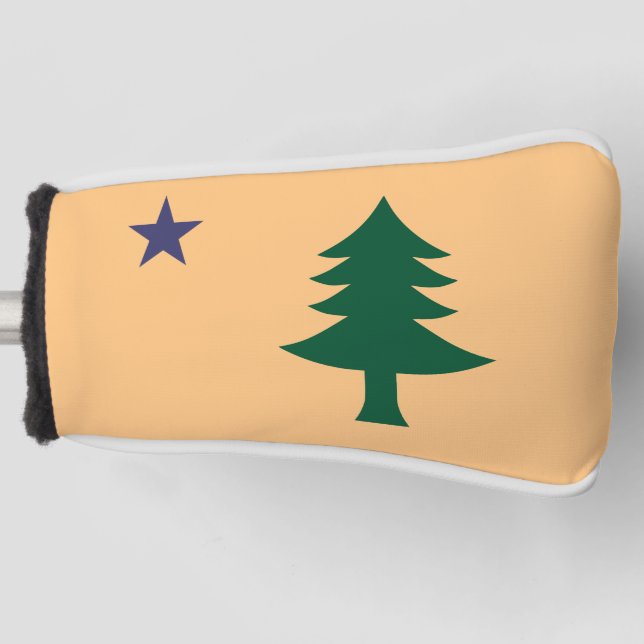 Historic Flag of Maine (1901–1909) Golf Head Cover (Front)