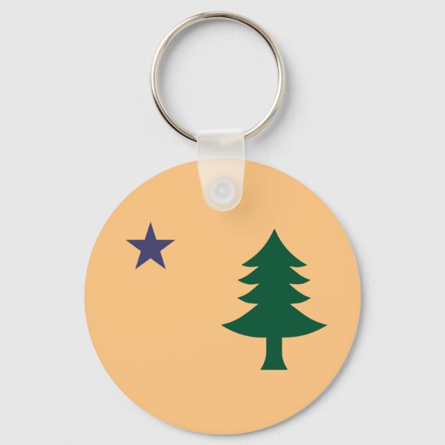 Historic Flag of Maine (1901–1909) Keychain (Front)