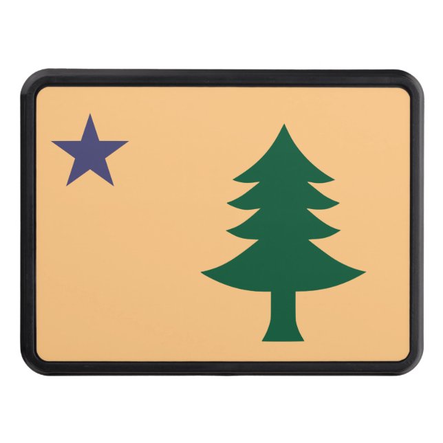 Historic Flag of Maine (1901–1909) Trailer Hitch Cover (Front)