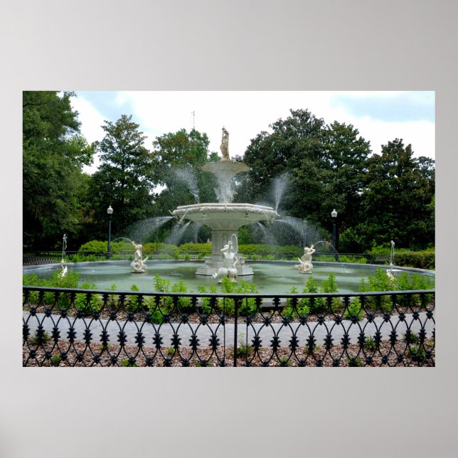 Historic Forsyth  Park Fountain Poster (Front)