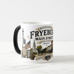 Historic Fryeburg Main Street Collage Colour Magic Mug