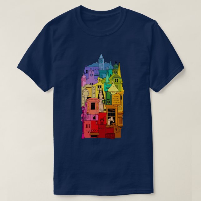 historic galena illinois rainbow T-Shirt (Design Front)