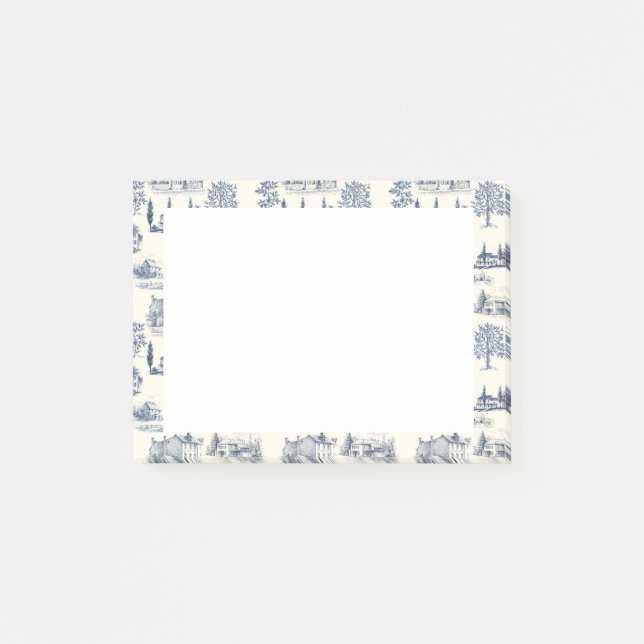 Historic Homes Toile Post-it Notes (Front)