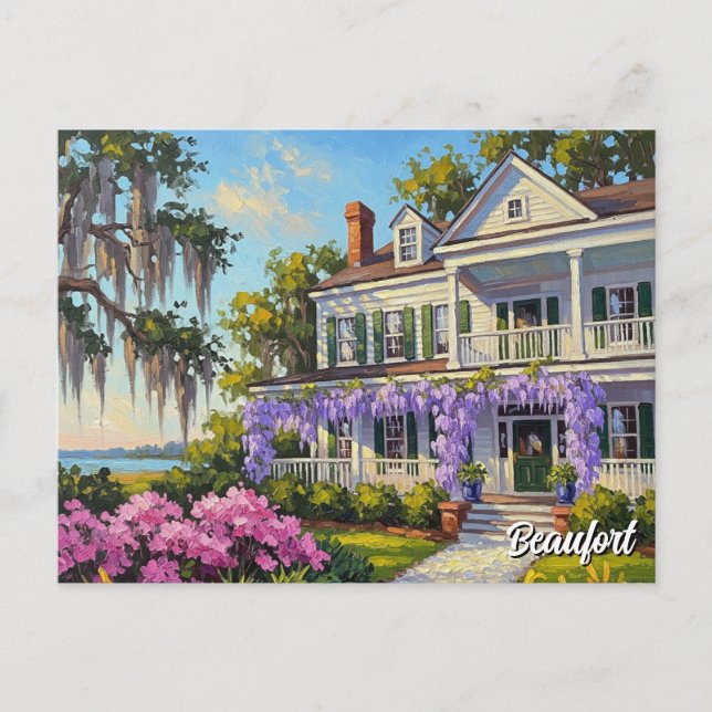 Historic House in Beaufort North Carolina Postcard (Front)