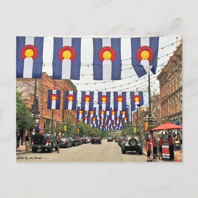 Historic Larimer Square, Colorado Day, Denver, CO Postcard (Front)