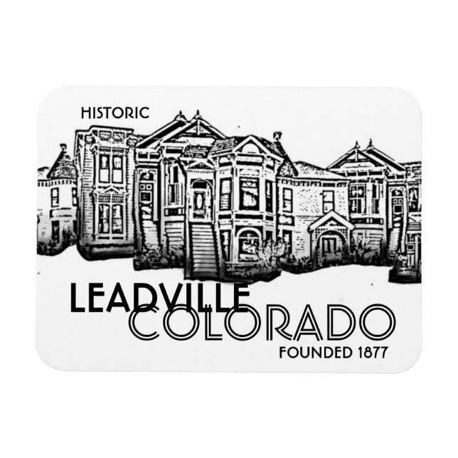Historic Leadville Colorado old town magnet (Horizontal)