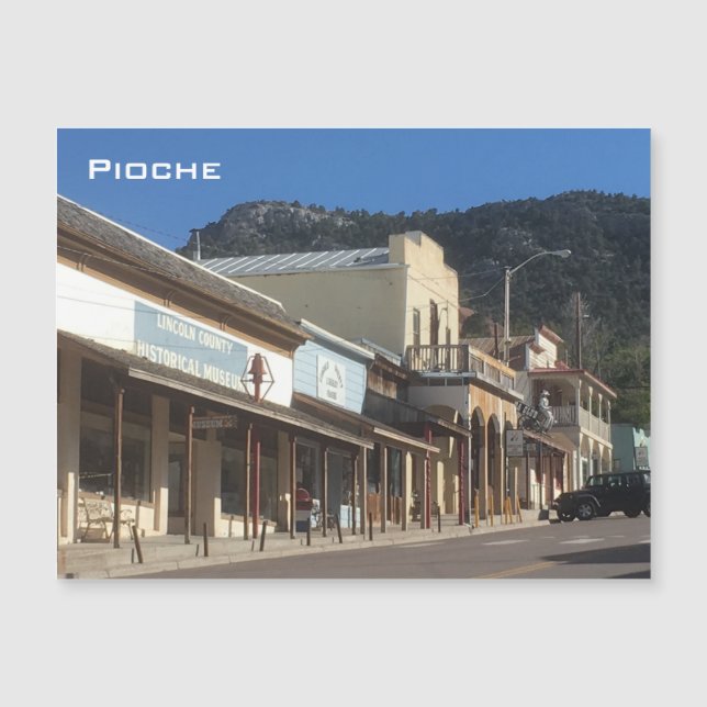 Historic Main Street - Pioche Postcard (Front)