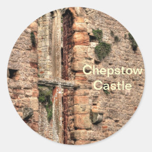 Historic Medieval Chepstow Castle Window Classic Round Sticker