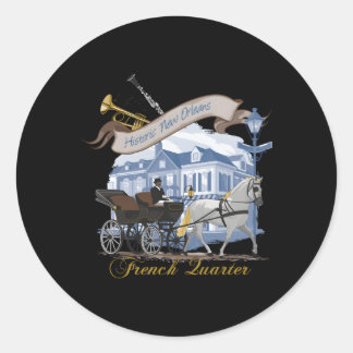 Historic New Orleans City Usa Travel Classic Round Sticker