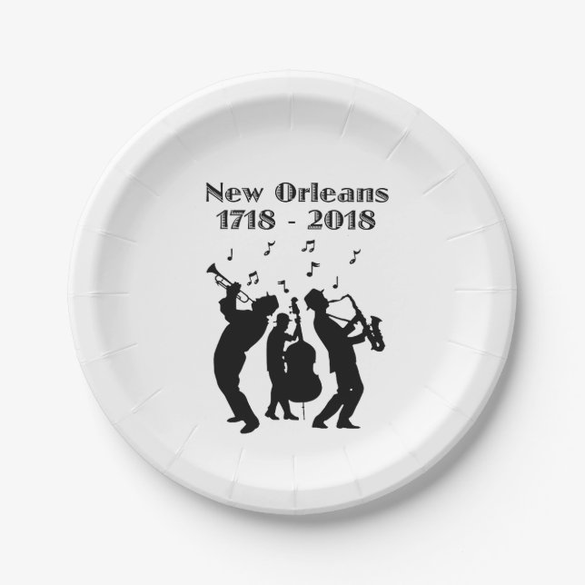 Historic New Orleans Tricentennial Paper Plate (Front)