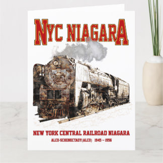 Historic NYC Niagara Train Steam Locomotive Thank You Card