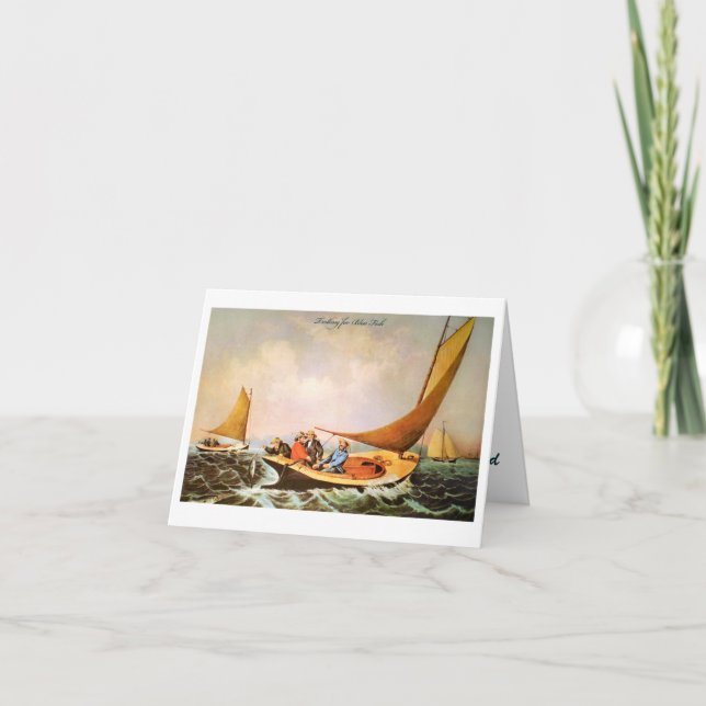 Historic Ocean Sail Fishing Thank You Card (Front)